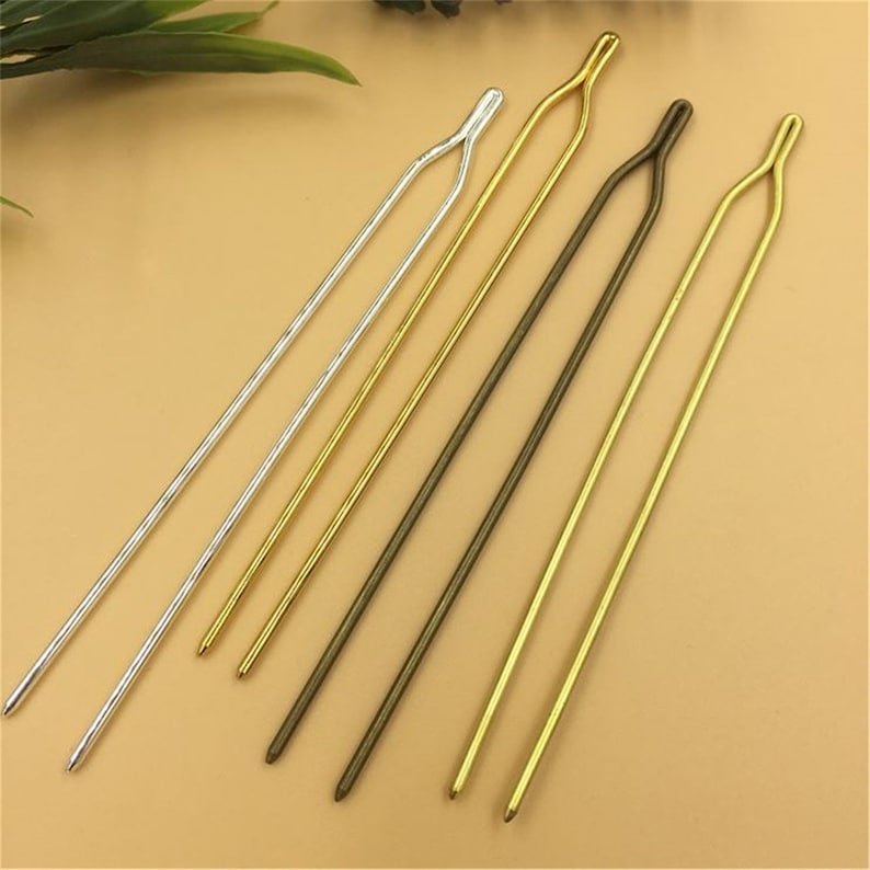 10pcs 125x2mm Y-shape Hair Pins,brass Hair Pins,Hair Accessories Hair Jewelry,Jewelry DIY Making Supplies