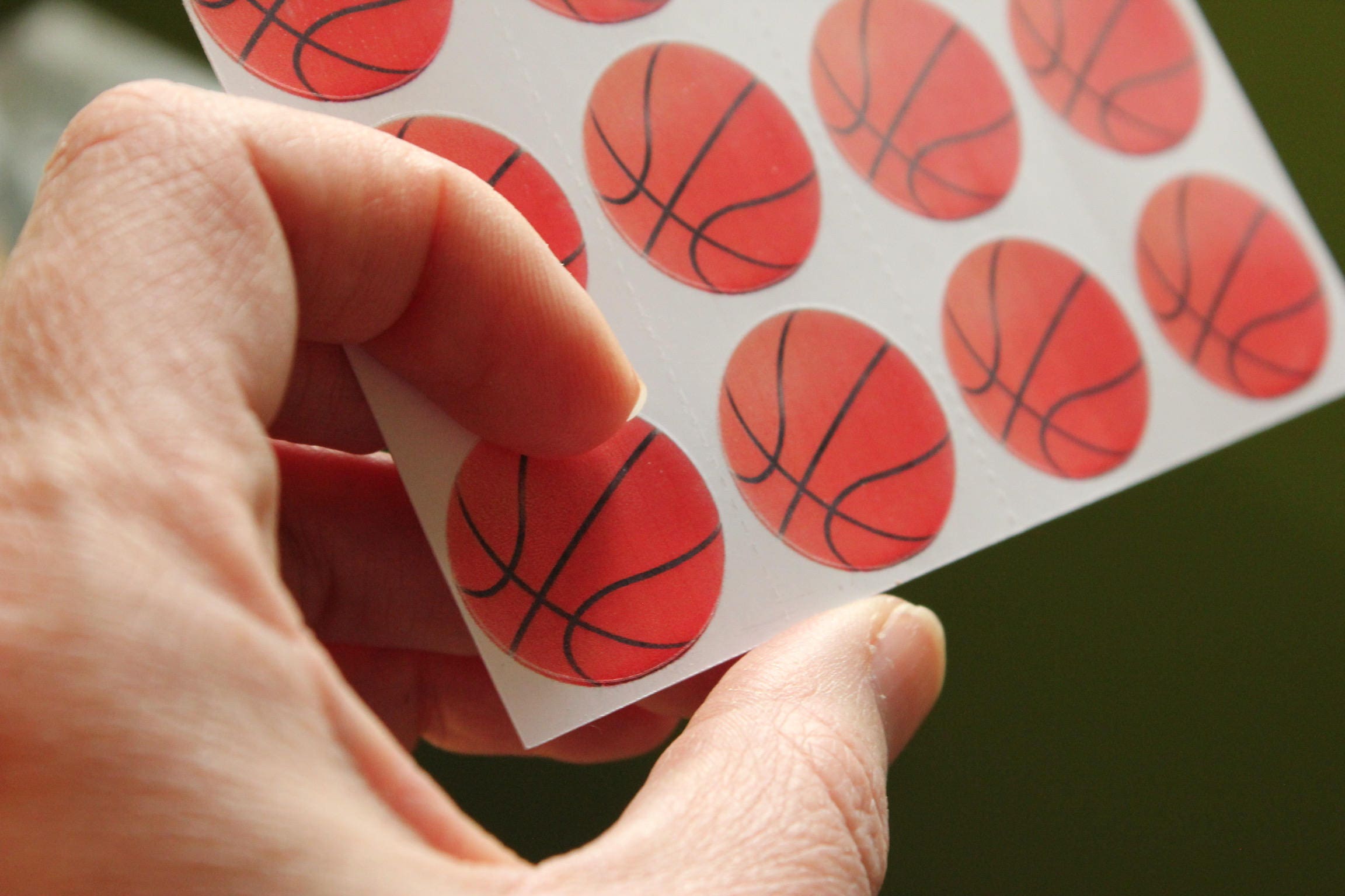Basketball Stickers // Basketball Party Favors // Basketball Etsy