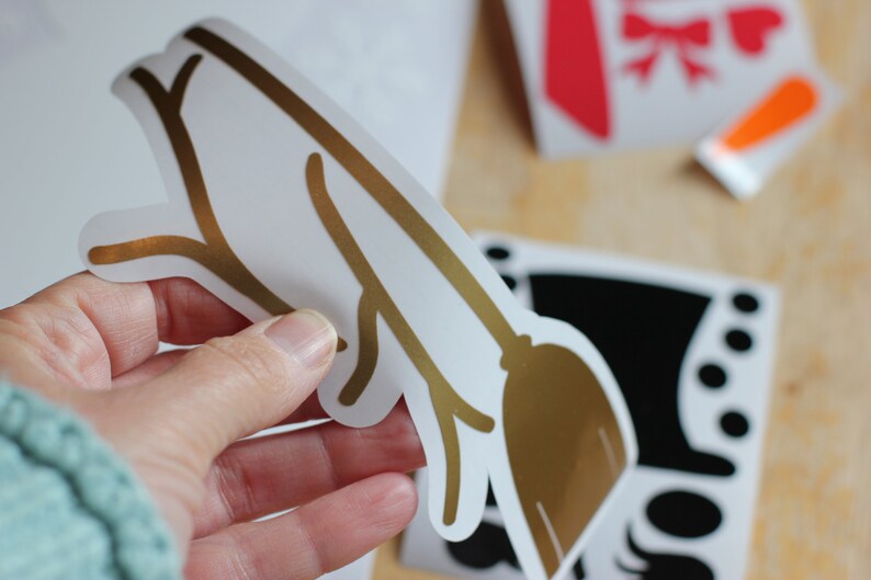 Winter Snowman Window Cling Kit Kids Christmas Window Decals Etsy