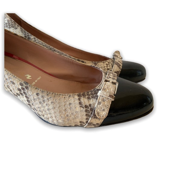 VOLTAN slangenprint leren vintage pumps/ maat 38 - Etsy België