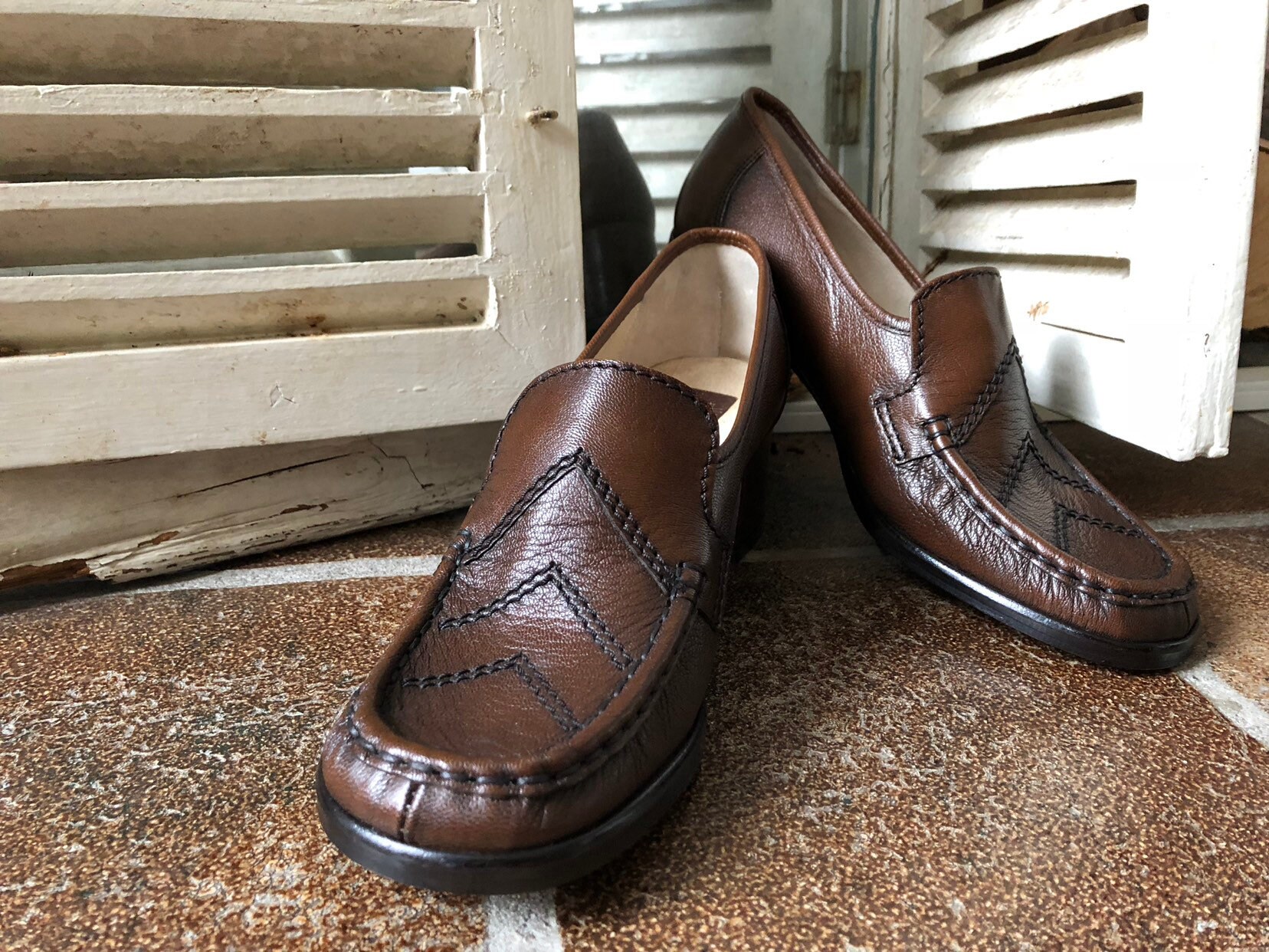 NAPOLINA zapatos vintage mocasines - Etsy España