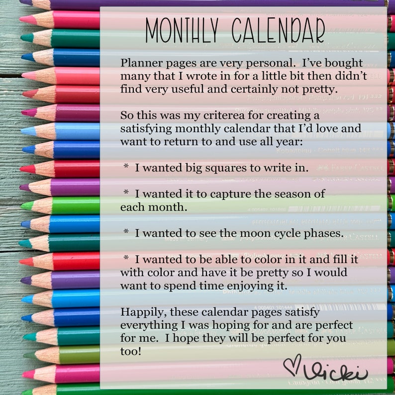 Coloring Planner, Monthly Calendar Printable, 2024, Two Page, Coloring
