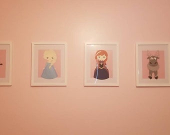 Frozen elsa anna wall decor
