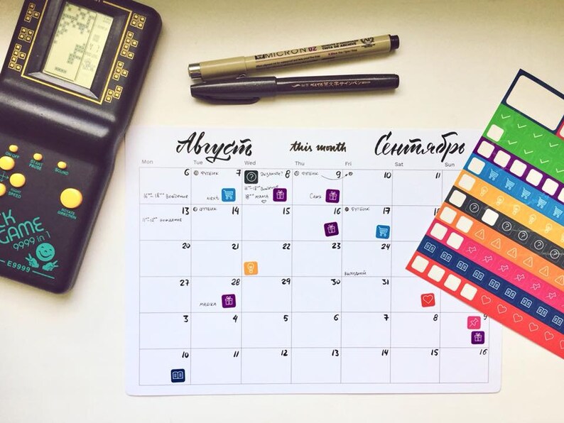 Printable Monthly Desk Planner This Month Planner. Two Etsy