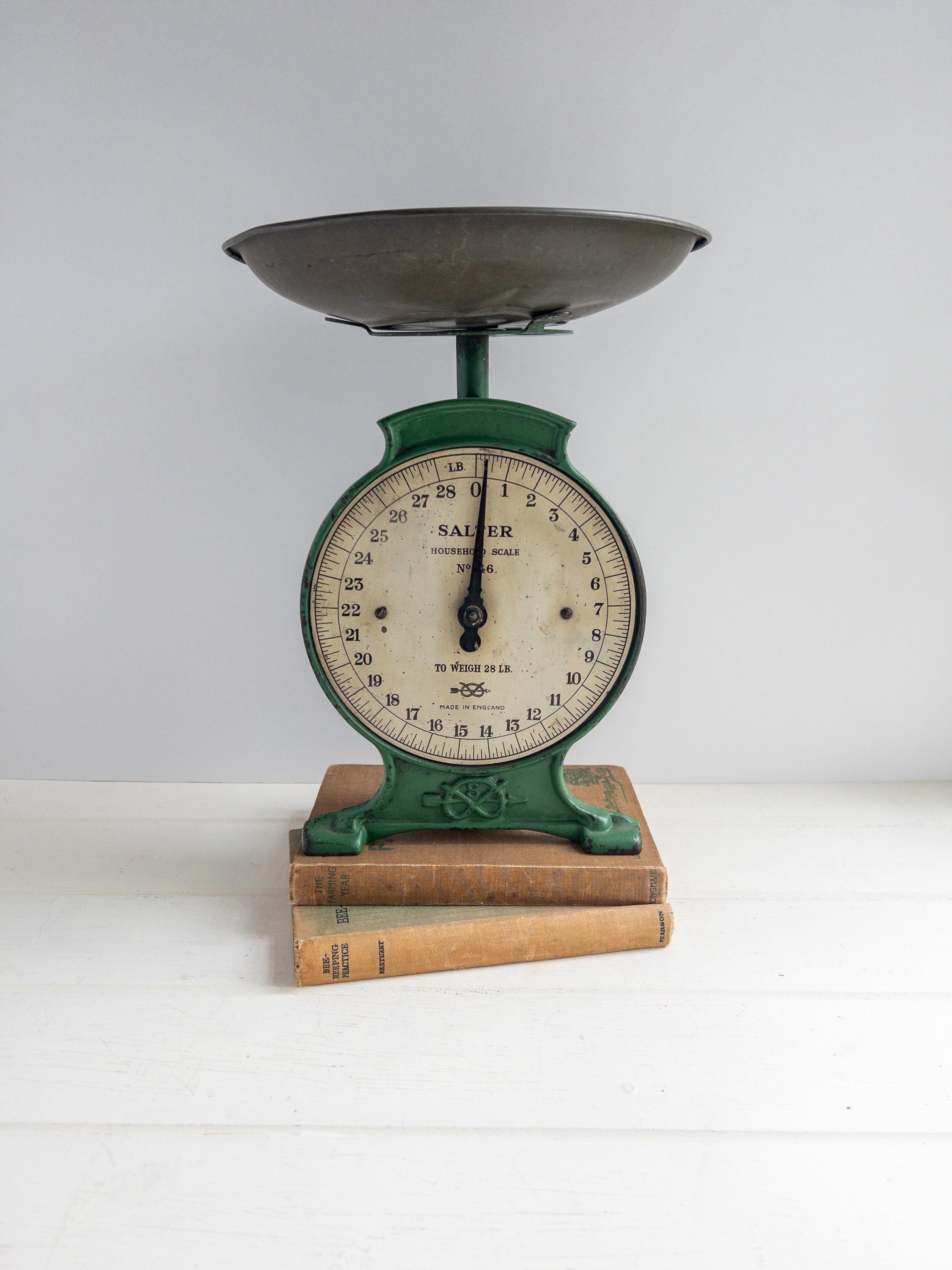 Vintage Salter Green Kitchen Scale, Salter No 46 Household Scale