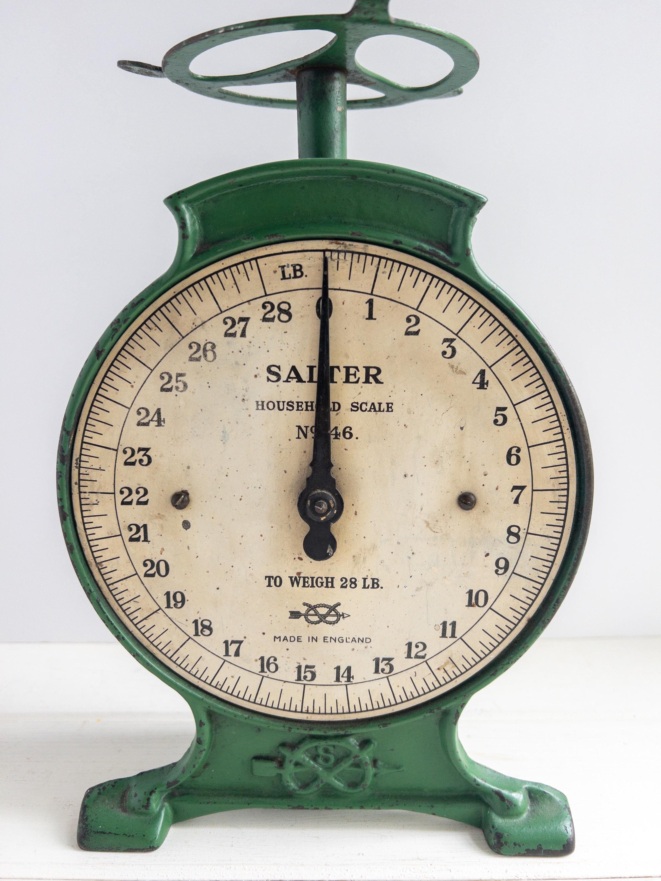 Vintage Salter Green Kitchen Scale, Salter No 46 Household Scale