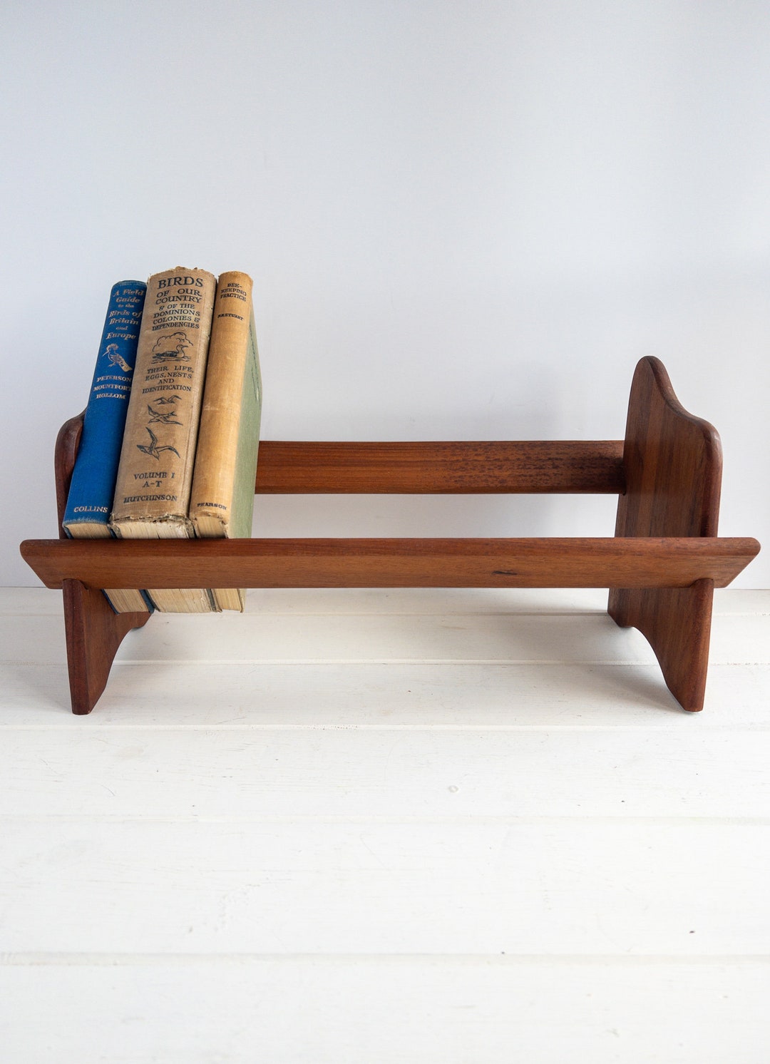 Vintage Book Rack, Vintage Book Trough, Vintage Wood Book Rack, Table