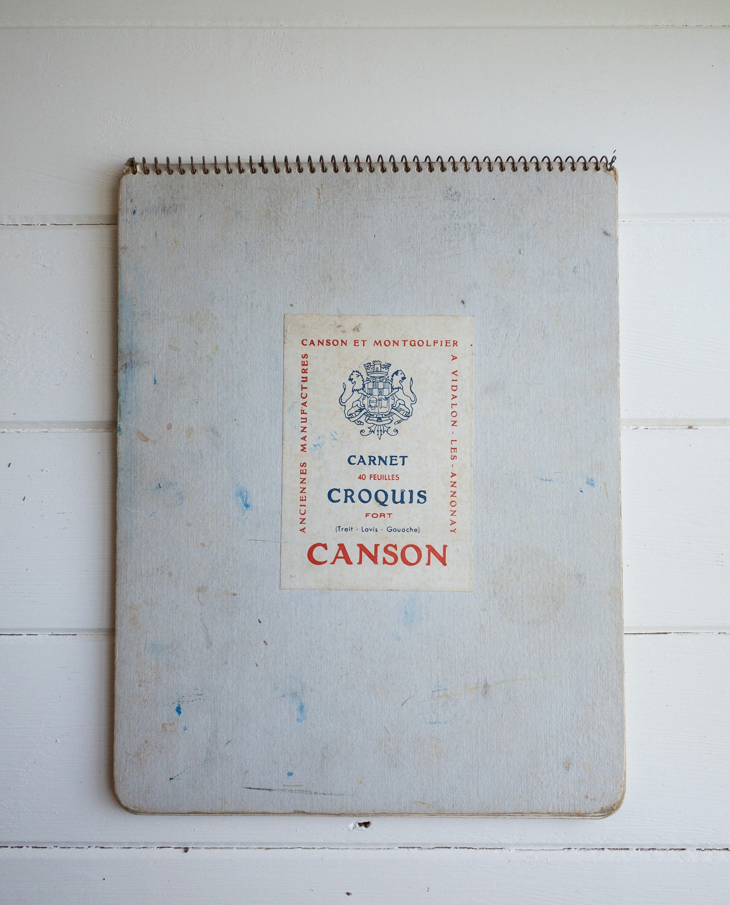 Vintage French sketch book with watercolours vintage art Etsy