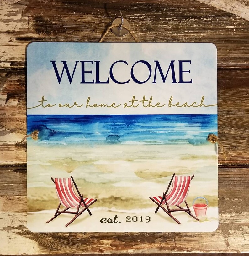 Personalized Beach House Aluminum Indoor/outdoor Sign Etsy