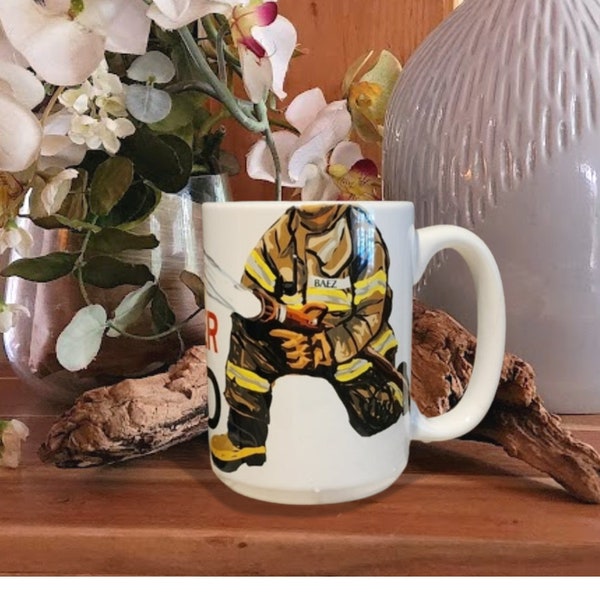 Personalized Mug for fireman, Unique gift for fireman, Personalized Mug, Personalized Coffee Mug, Unique Coffee Gift, Unique gift oh our ű