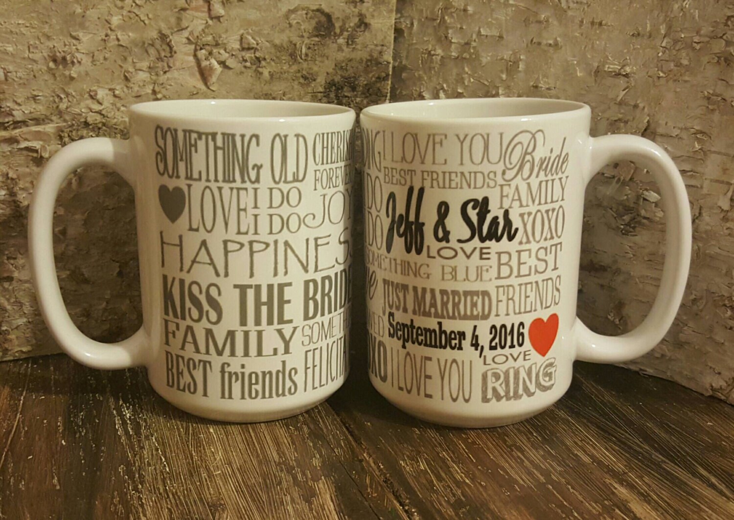Set of Wedding Mugs Gift for Wedding Shower Gift Mug Etsy