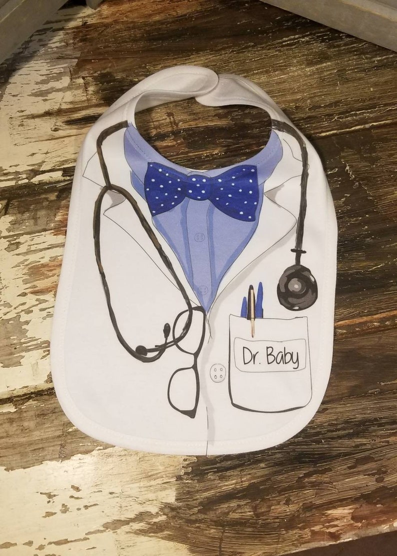 Personalized Dentist or Doctor bib male/female bib 4mom or dad Etsy