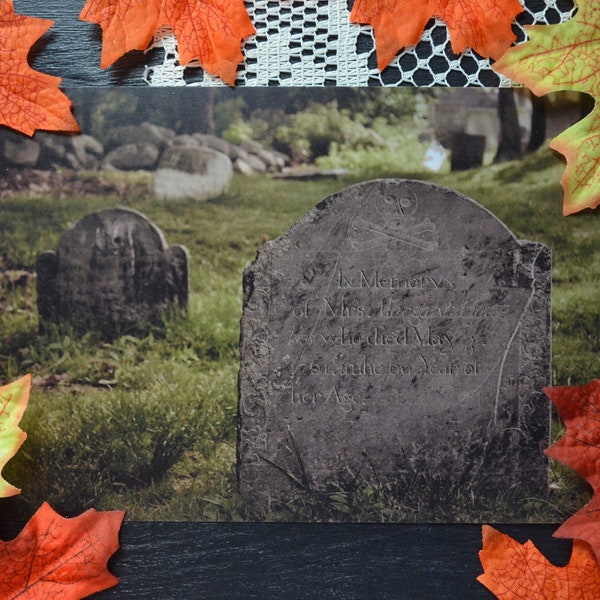 Old Burial Hill Cemetery - Marblehead MA - Cemetery Photography Print - Skull Gravestone - Taphophile - Memento Mori