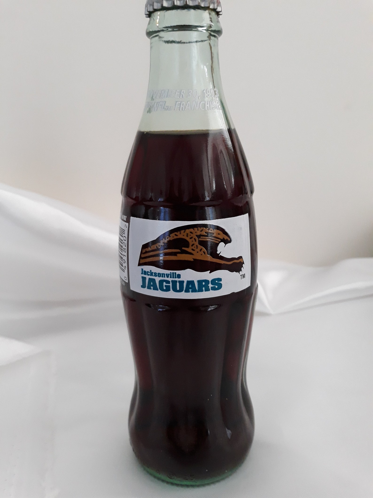 Jacksonville Jaguars Coke Bottle 8 Oz Dated November 30 1993 Etsy