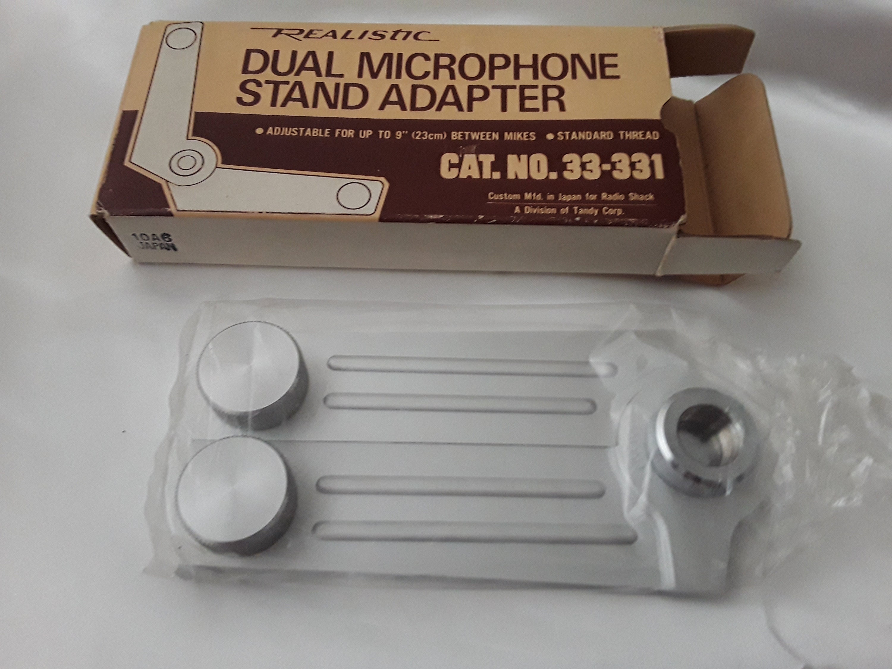 NOS Realistic Dual Microphone Stand Adapter 33331 Etsy
