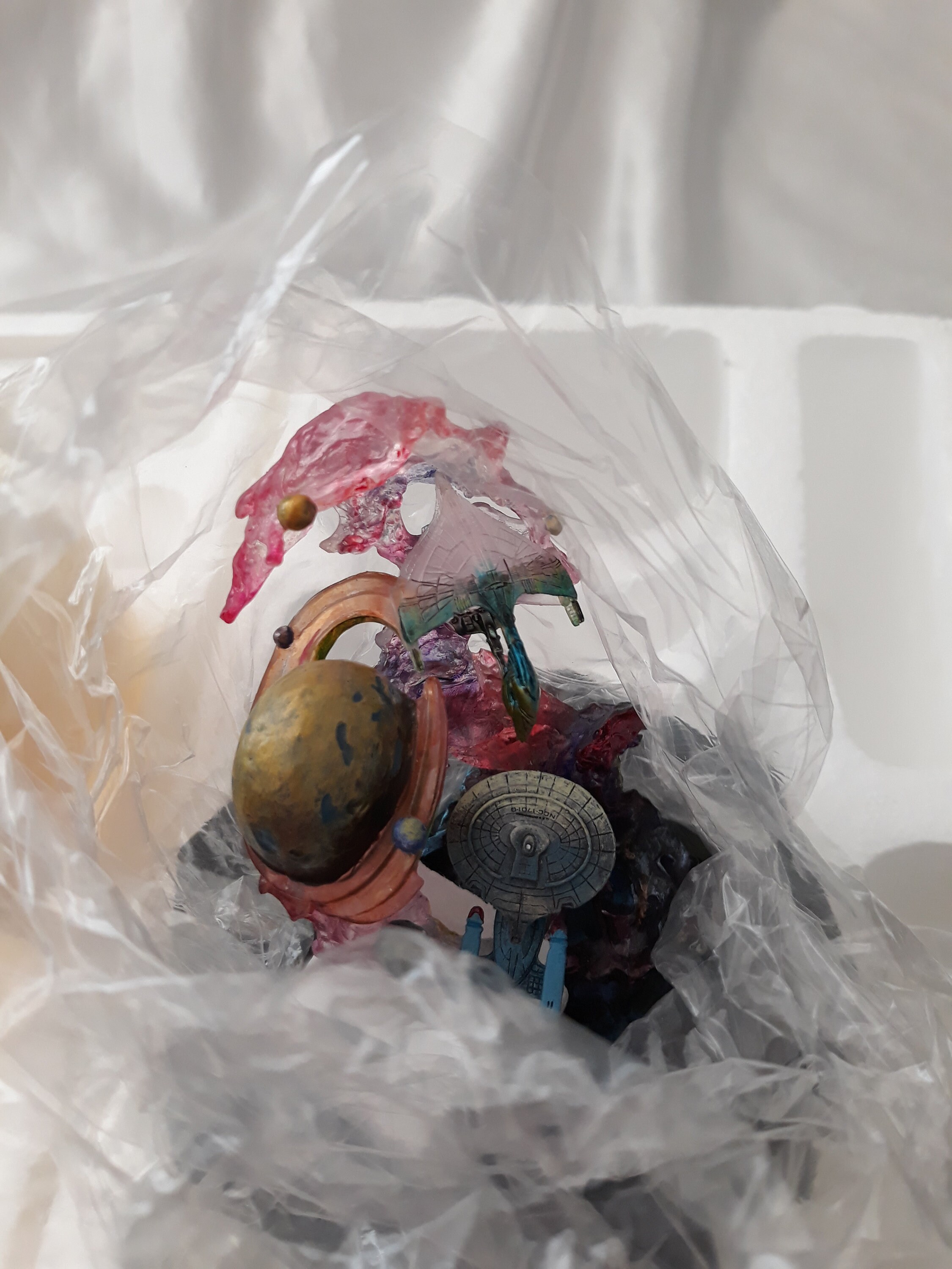 Star Trek USS Enterprise NCC1701 Franklin Mint Glass Dome Sculpture 5.