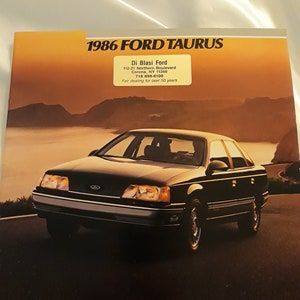 1986 Ford Taurus Dealer Sales Brochure