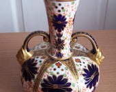 Antique Royal Crown Derby Two Headed Jester Vase