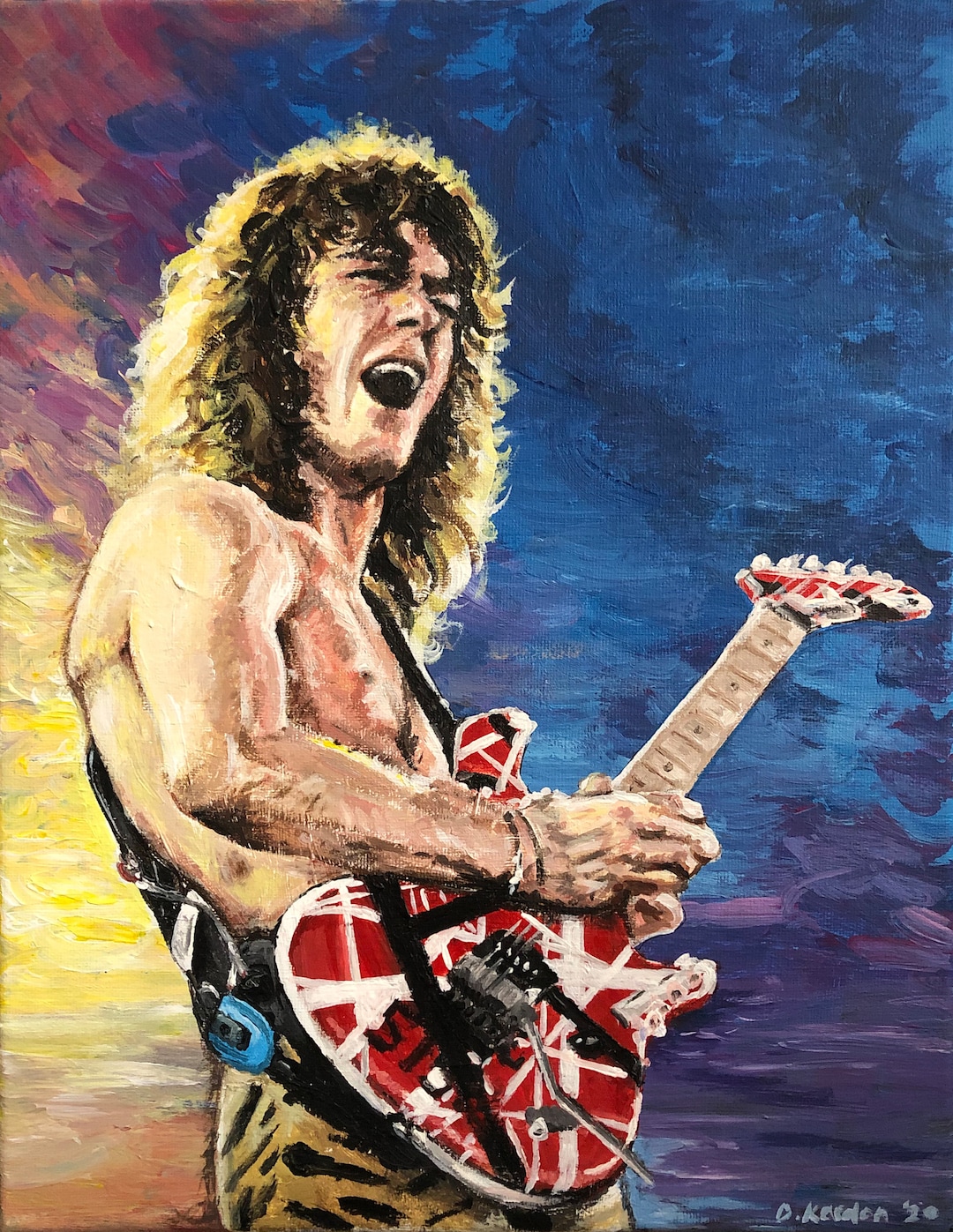 Eddie Van Halen Limited Print- Signed/numbered by Artist Damon Eddie Van Halen Limited Print- Signed/numbered by Artist Damon