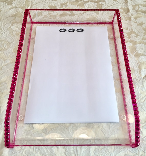 Bling Lips Design Stationary Holder From The Canada Bling Lips Design Stationary Holder, Pink Bling Desk Accessories