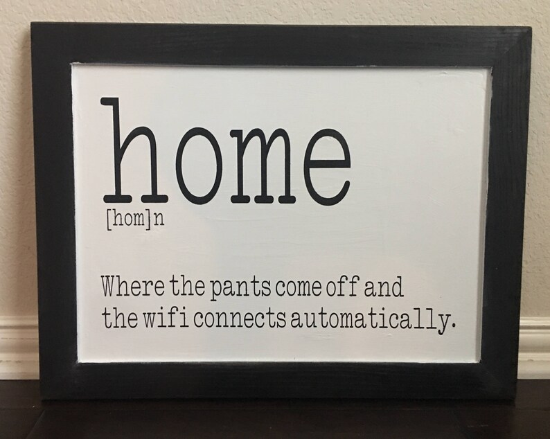 CUSTOM Home Definition Sign Etsy
