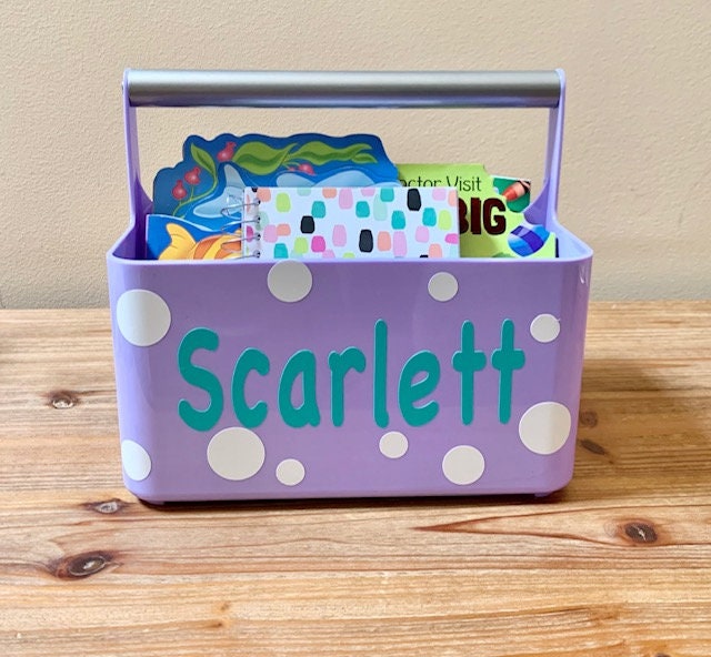 Kid's Art Caddy (4 Compartments), Art Supply Holder, Kid's Gift, Kid's ...
