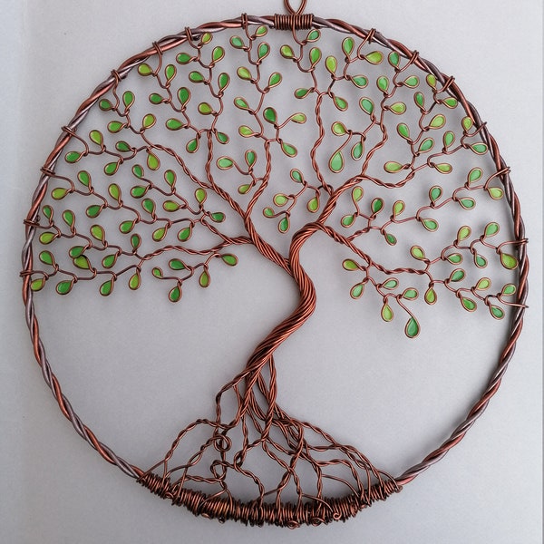 Tree of life Decoration. Copper Aluminium Wire. Handmade. Original Gift. Nature. Gift for her. Celtic. Boho.