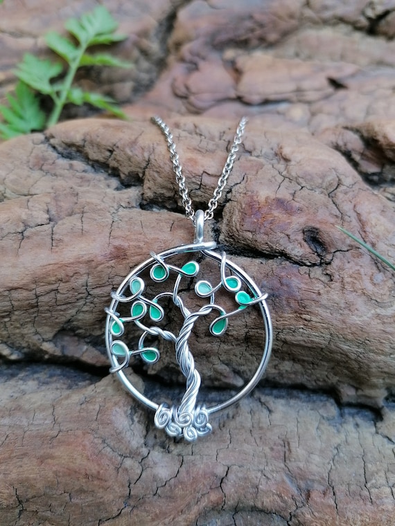 Handmade Tree of Life Necklace. Symbol of Family and health. It will bring you protection and good luck
