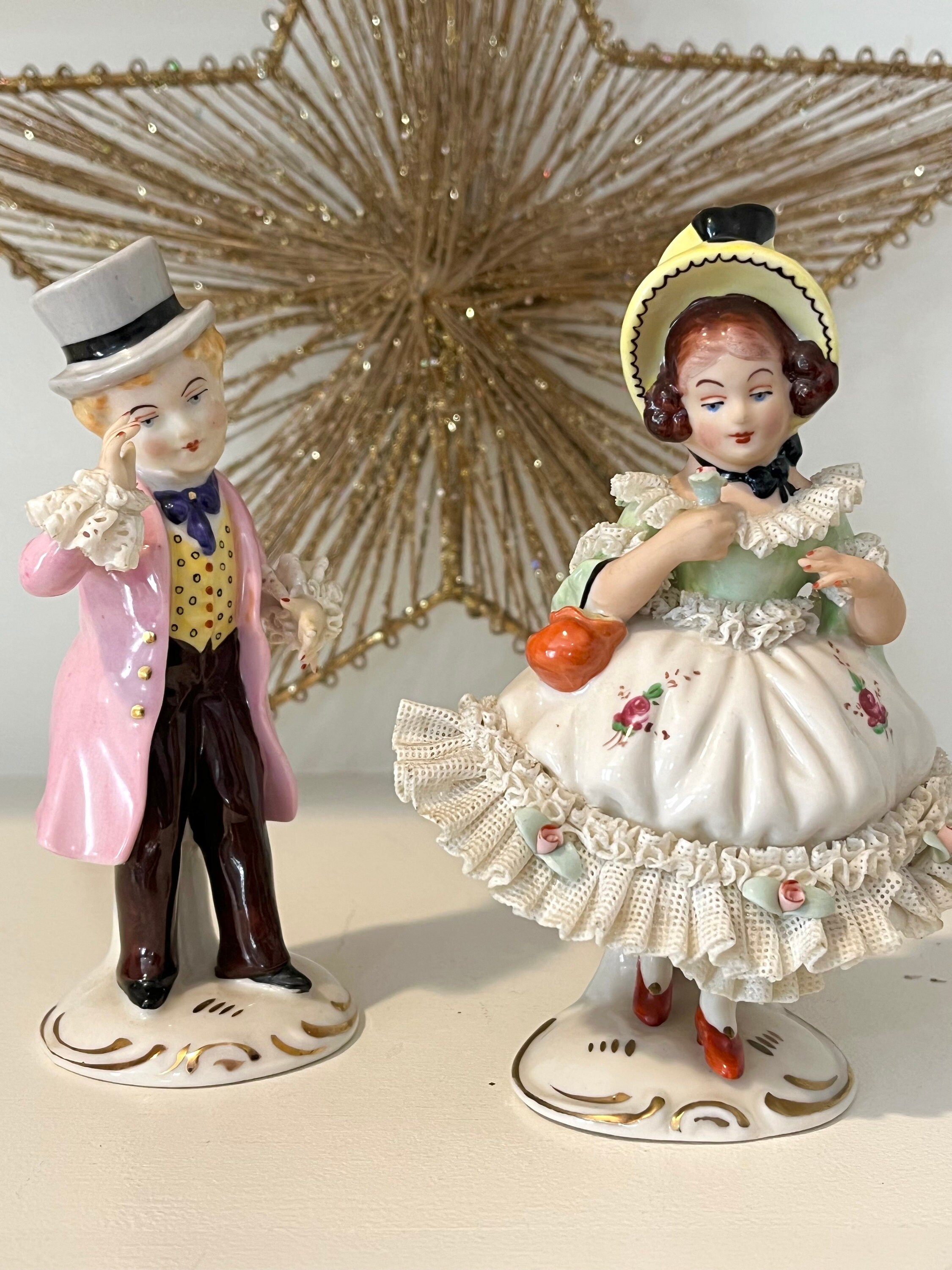 Antique Dresden Ornaments - Etsy Antique Dresden Ornaments - Etsy