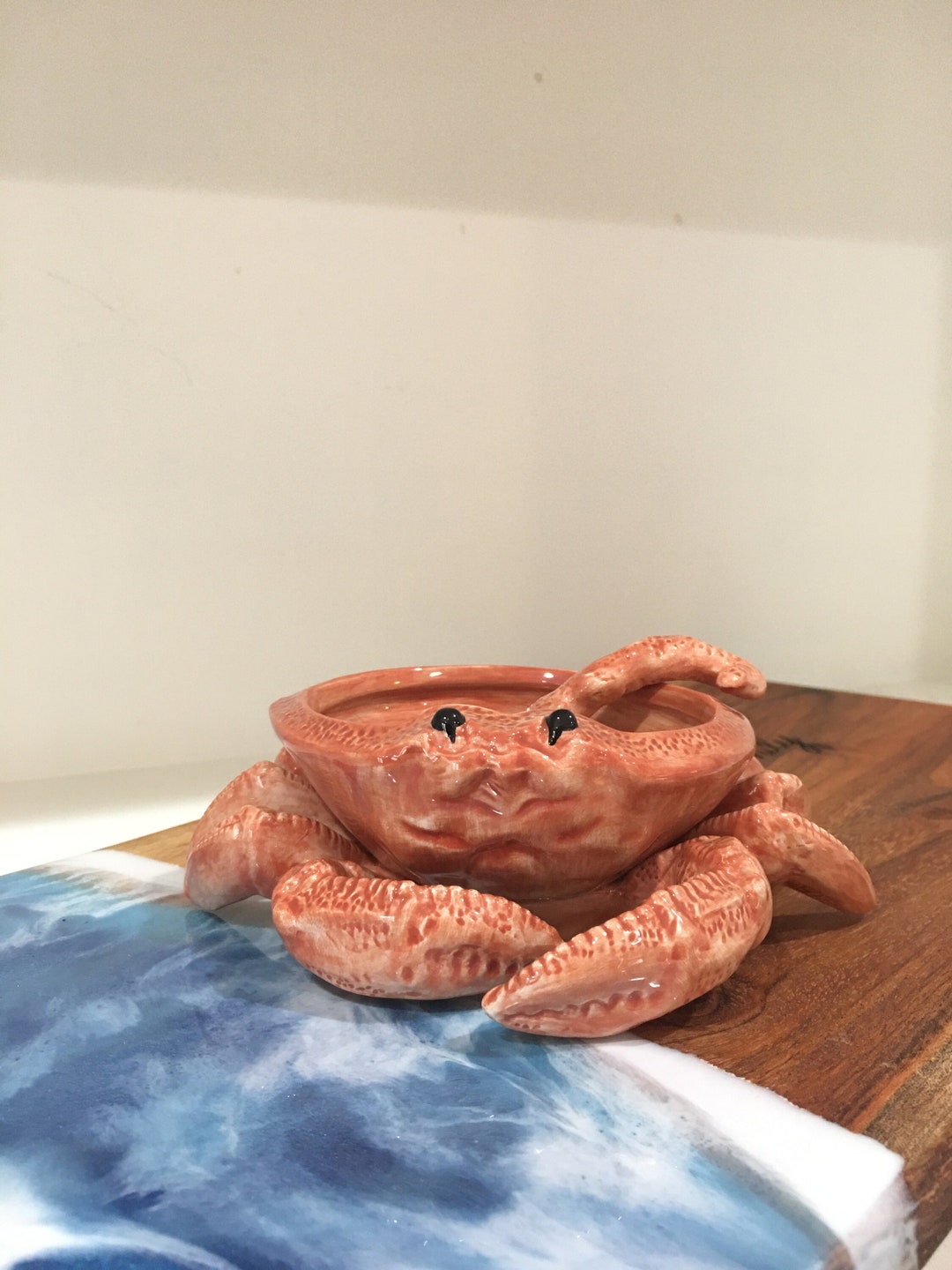 Fitz and Floyd Crab Dish Bowl With Shell Spoon. Seafood Butter Etsy