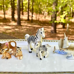 Vintage Porcelain Zebra - Etsy