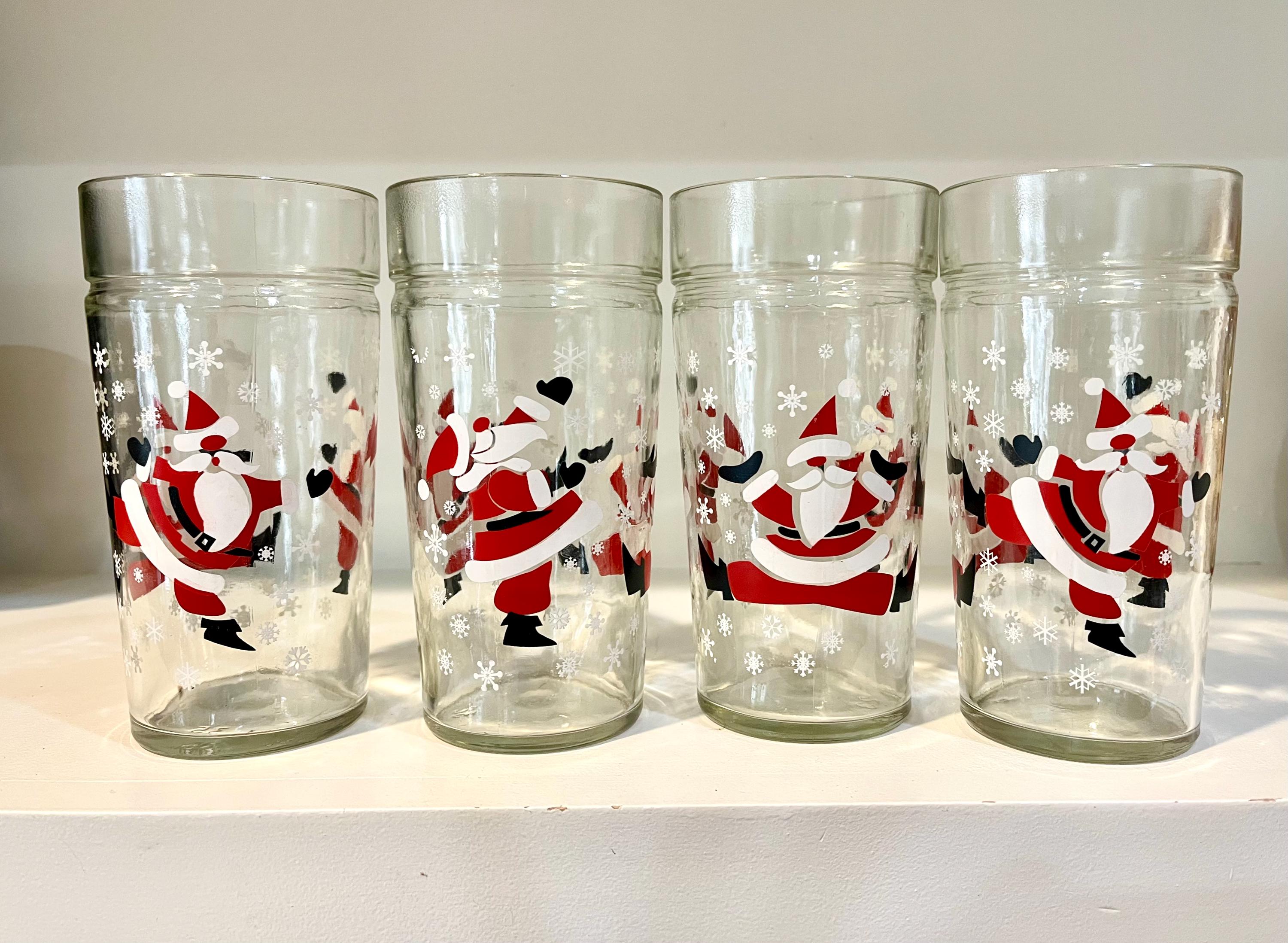 Antique Glass Santa - Etsy