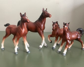 Choice ceramic Japan horse figurines. White brown porcelain mare stallion figurines. sold separately