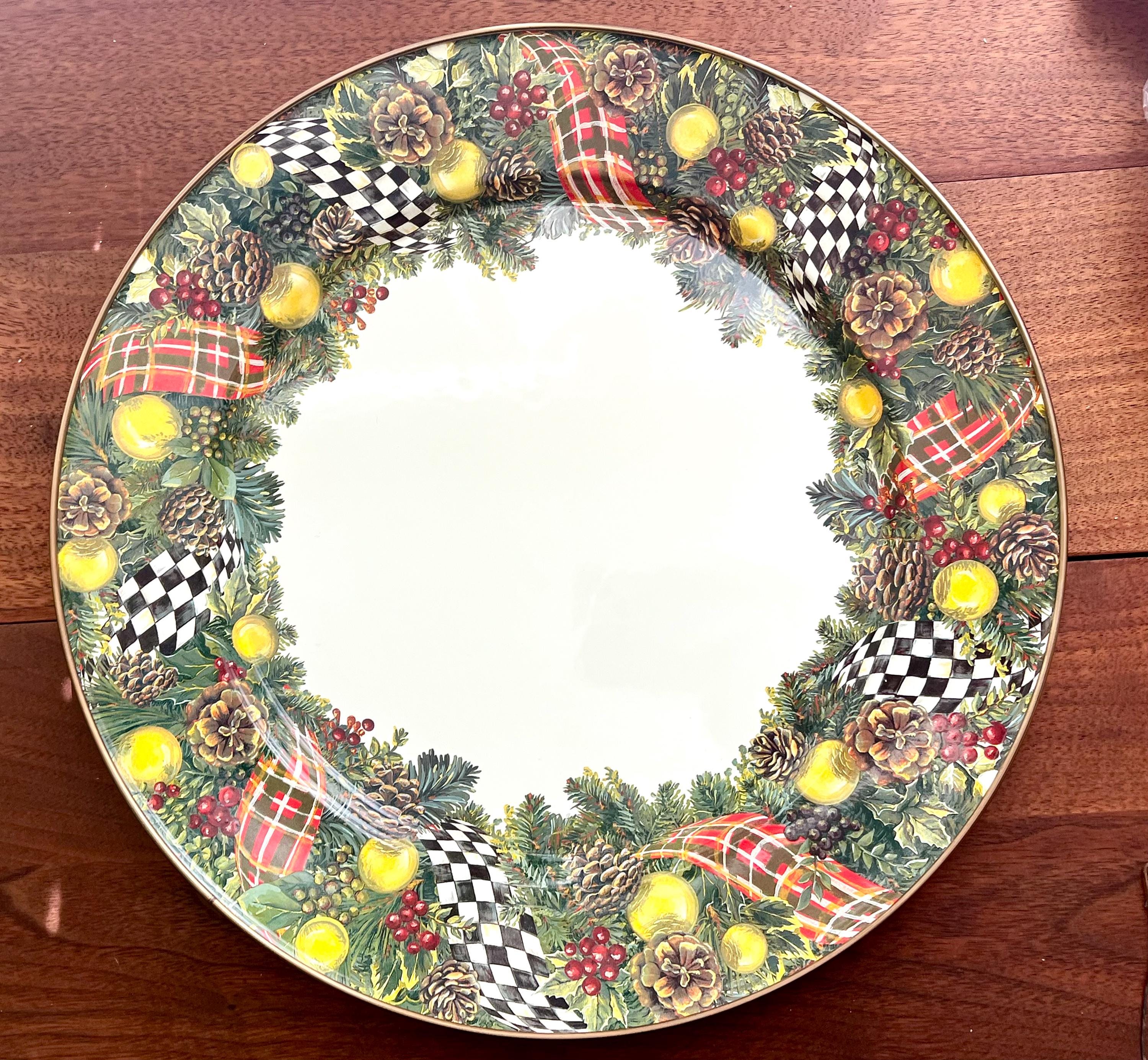 【タイムセール】MACKENZIE-CHILDS セラミックトレイ、装飾、食器 タイムセール】MACKENZIE-CHILDS セラミックトレイ、装飾、食器