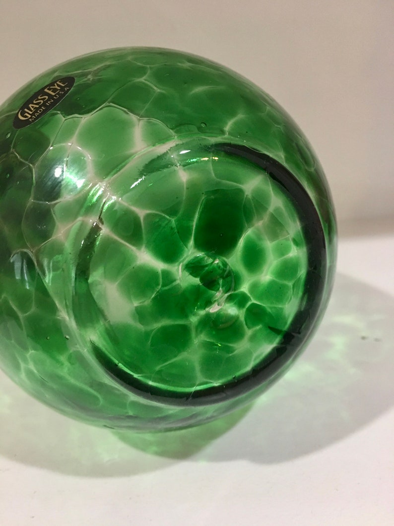 Glass Eye Studio Green Vase. Made in the USA. Hand Blown Art Glass Etsy