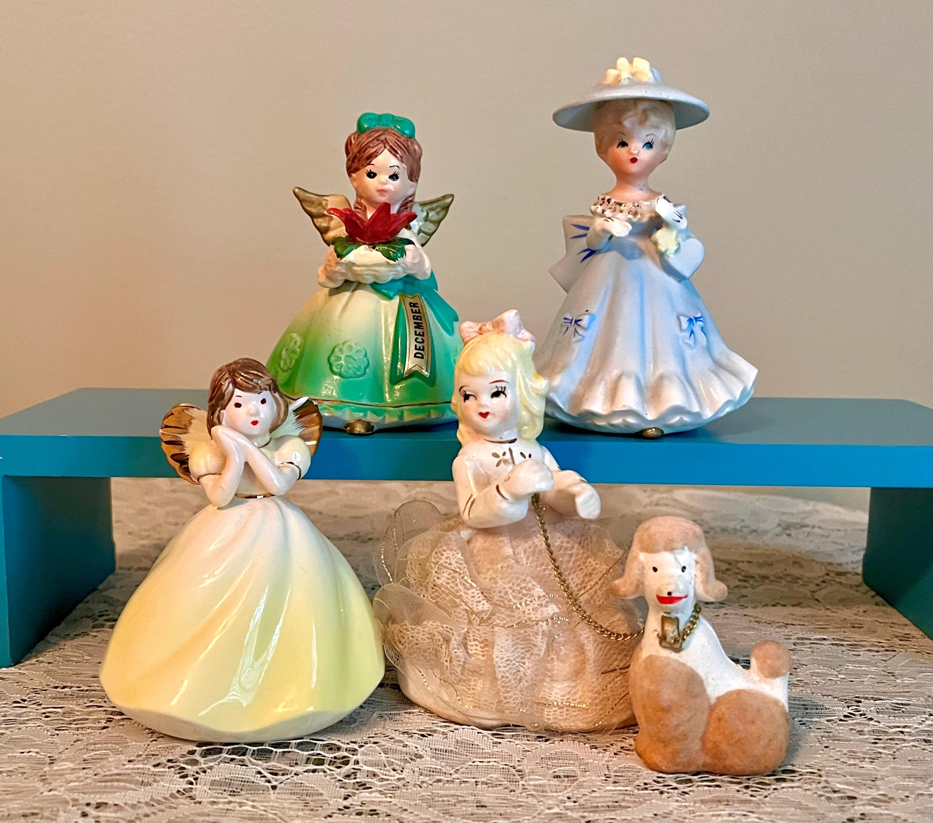 * vintage ornament ❀ お行儀のよい クリーミー ワンちゃん Josef Originals Dog - Etsy