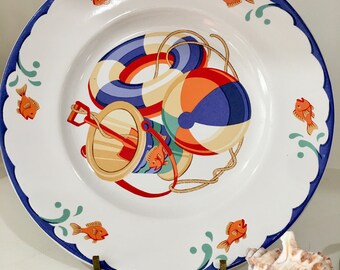 Tiffany Seashore Child's Dish Set. Plate, Bowl and Cup Kids