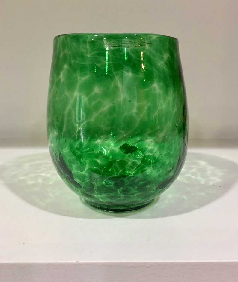 Glass Eye Studio Green Vase. Made in the USA. Hand Blown Art Glass Etsy