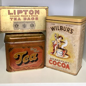 Vintage Kitchen Wilbur's Chocolate Breakfast Cocoa Tin 6 3/4" High No. 408 | #1974682938