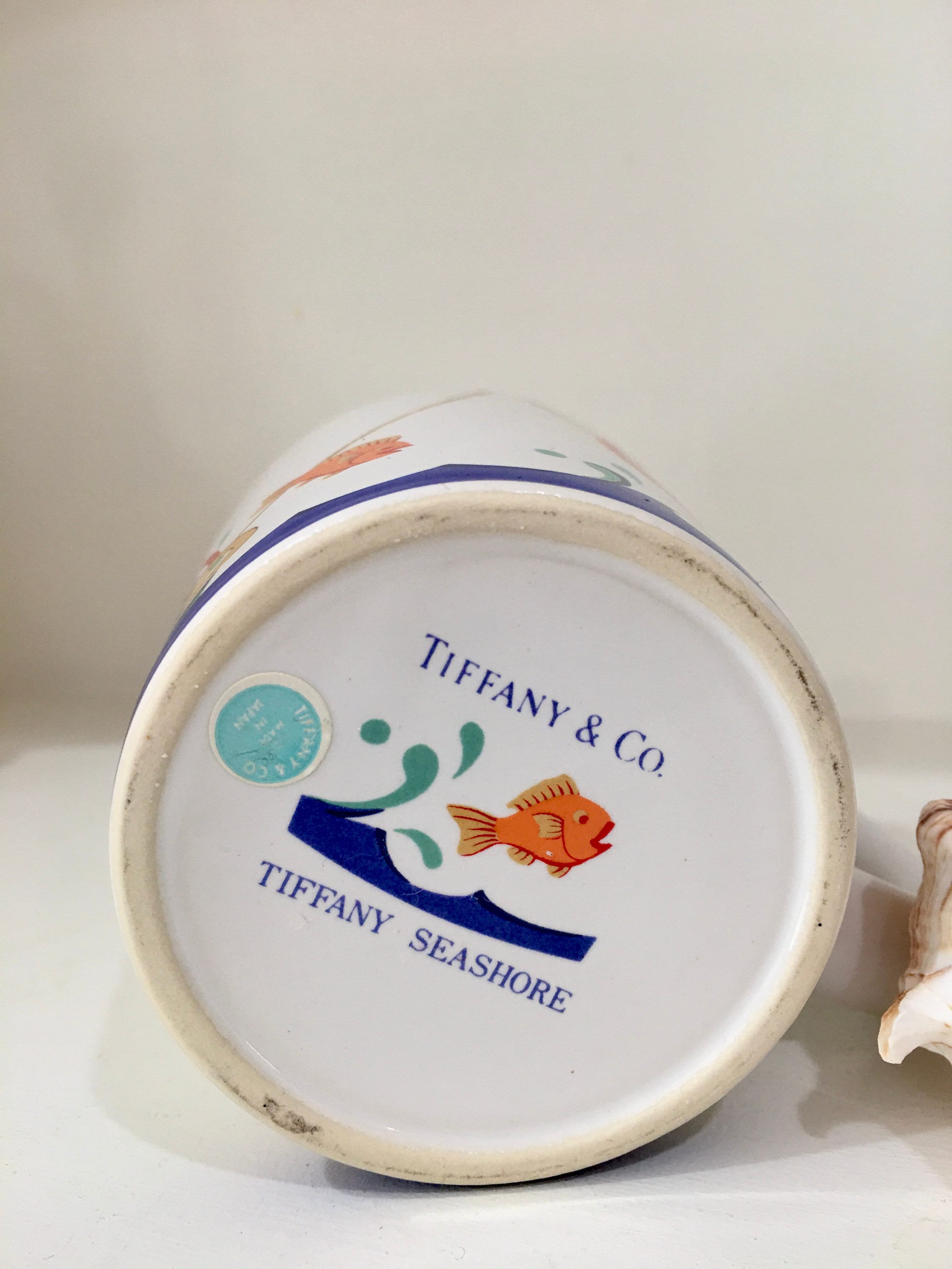 Tiffany Seashore Child's Dish Set. Plate, Bowl and Cup Kids