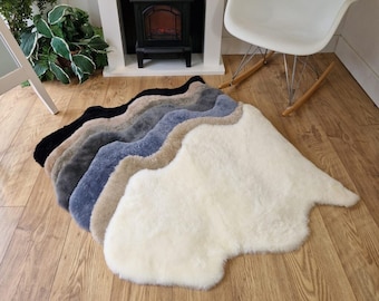 Limited Edition Short Fur Sheepskin Shearling Rug or Chair Throw - Various Colours