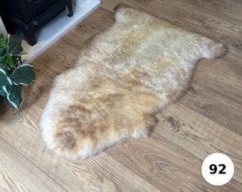 XL 100% Undyed Rare Breed Sheepskin Rug - XL92