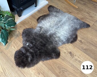 XL 100% Undyed Rare Breed Sheepskin Rug - XL112