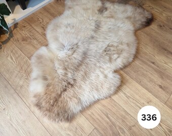 100% British Undyed Rare Breed Sheepskin Rug - 336