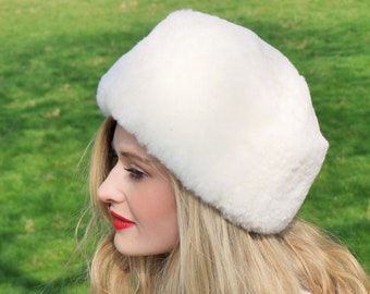 Luxury Handmade British Sheepskin Shearling Hat - The "Katy"