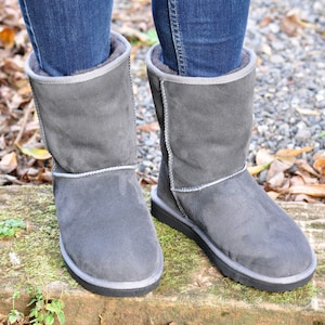 British Sheepskin Sheepland Outdoor Boots in Grey bild 2
