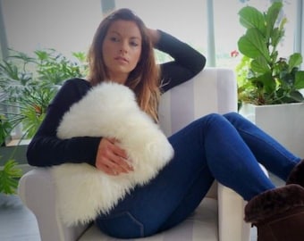 Sheepskin Cushion - Ivory