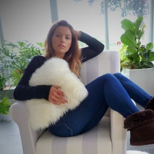 Sheepskin Cushion Cover - Ivory