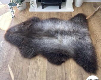 100% Whole Fleece Herdwick Sheepskin Rugs - Herdwick 51