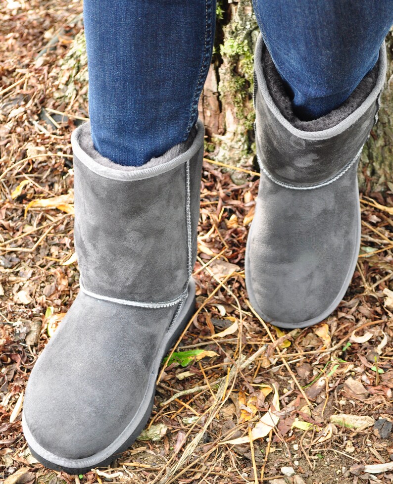 British Sheepskin Sheepland Outdoor Boots in Grey bild 7